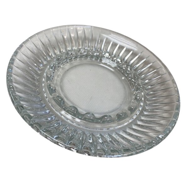 Clear Glass Ribbed Ashtray 20 Slot Textured - Picture 1 of 6